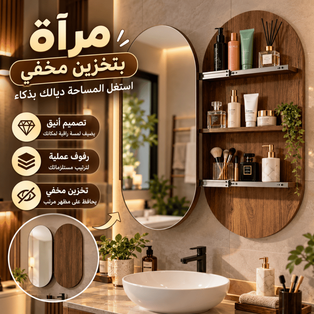 مرآة بتخزين مخفي